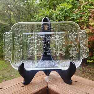 Princess House Fantasia 3 Part Relish Tray With Handles #534